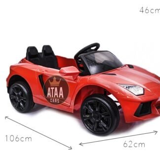 COCHE DE BATERÍA 12V PARA NIÑOS, ROJO, 1-5 AÑOS DEPORTIVO STYLE - INDA553-RA-AT-BBH-1188